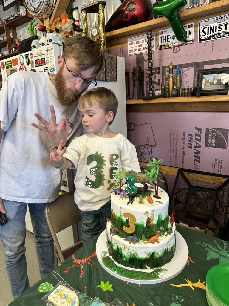 Caleb and Emersyn at Emersyn third birthday